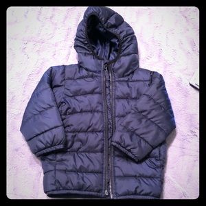 Boys Navy Blue Winter Jacket, Size 2T